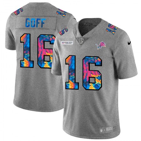 Camiseta Hombre NFL Detroit Lions Jared Goff 16 Nike 2020 Multicolor Gris Camiseta Hombre NFL Detroit Lions Jared Goff 16 Nike 2020 Multicolor Gris